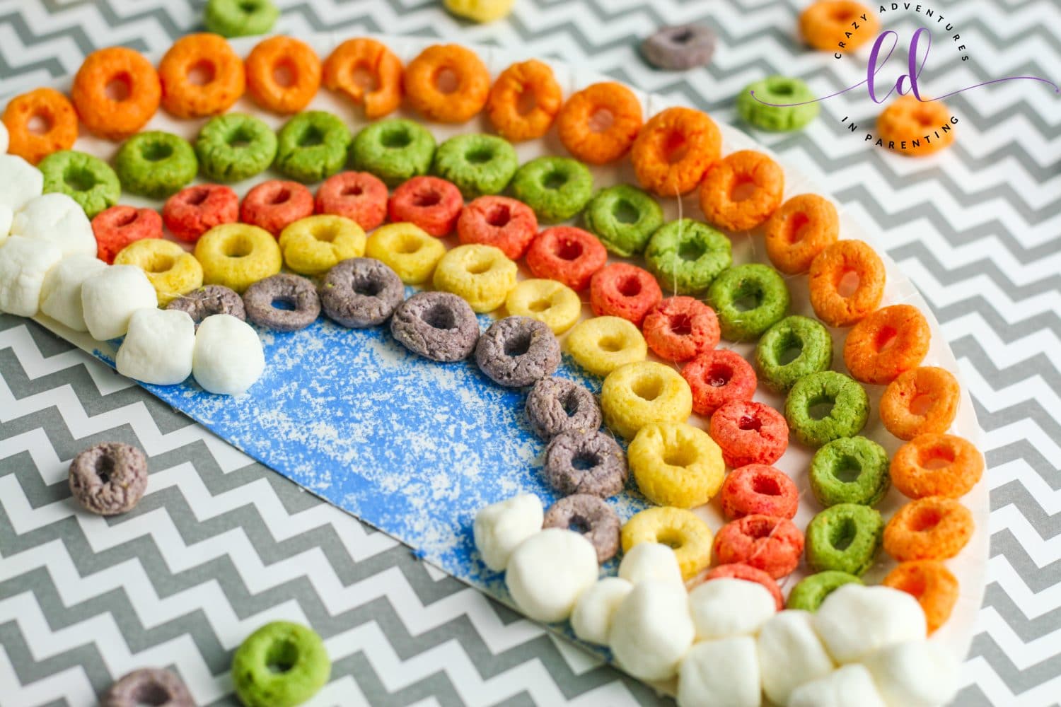 Cereal Rainbow Craft for Preschoolers