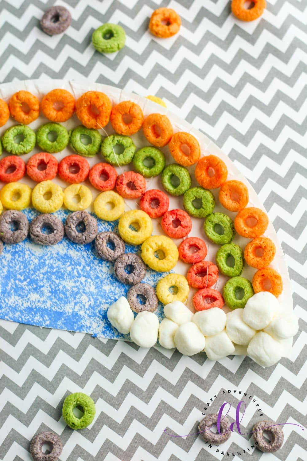 Easy Cereal Rainbow Craft for Kids