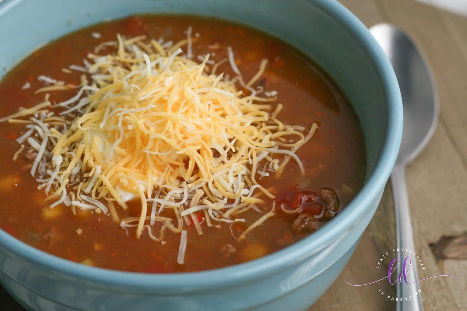 Easy Taco Soup close up