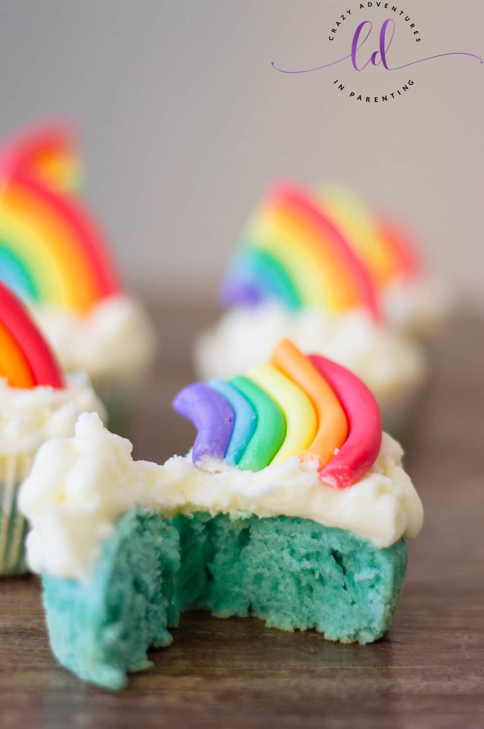 Ready to Eat Rainbow Cupcakes