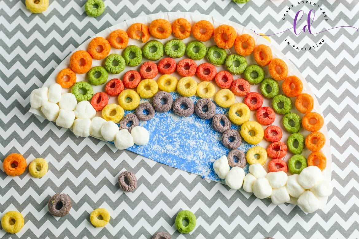 Cereal Rainbow Craft | Crazy Adventures in Parenting