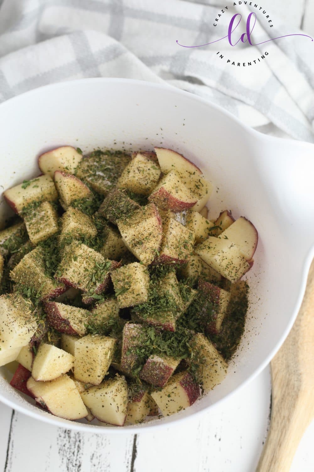 Add Seasoning to Italian Herb Roasted Potatoes