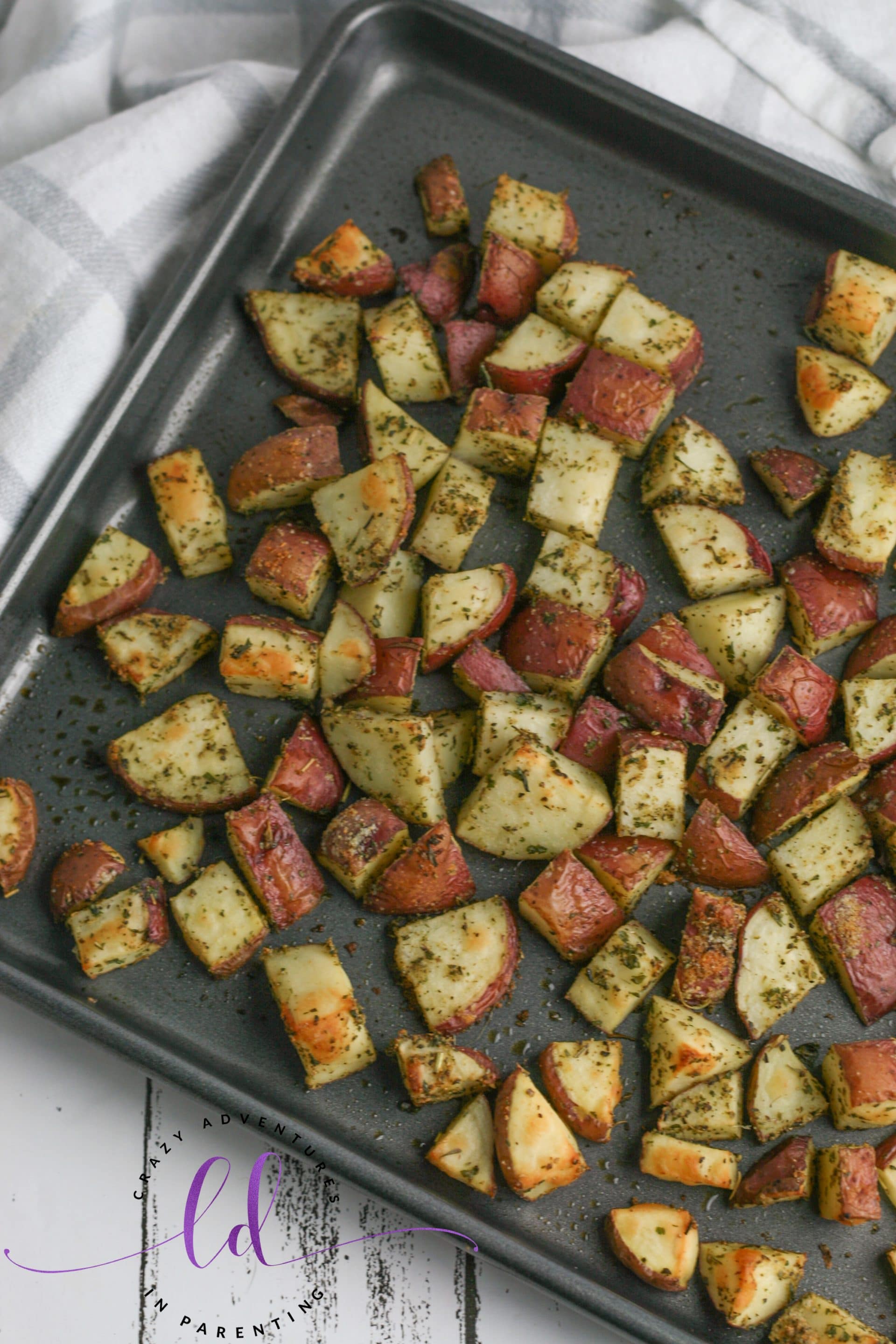 Italian Herb Roasted Potatoes | Crazy Adventures in Parenting