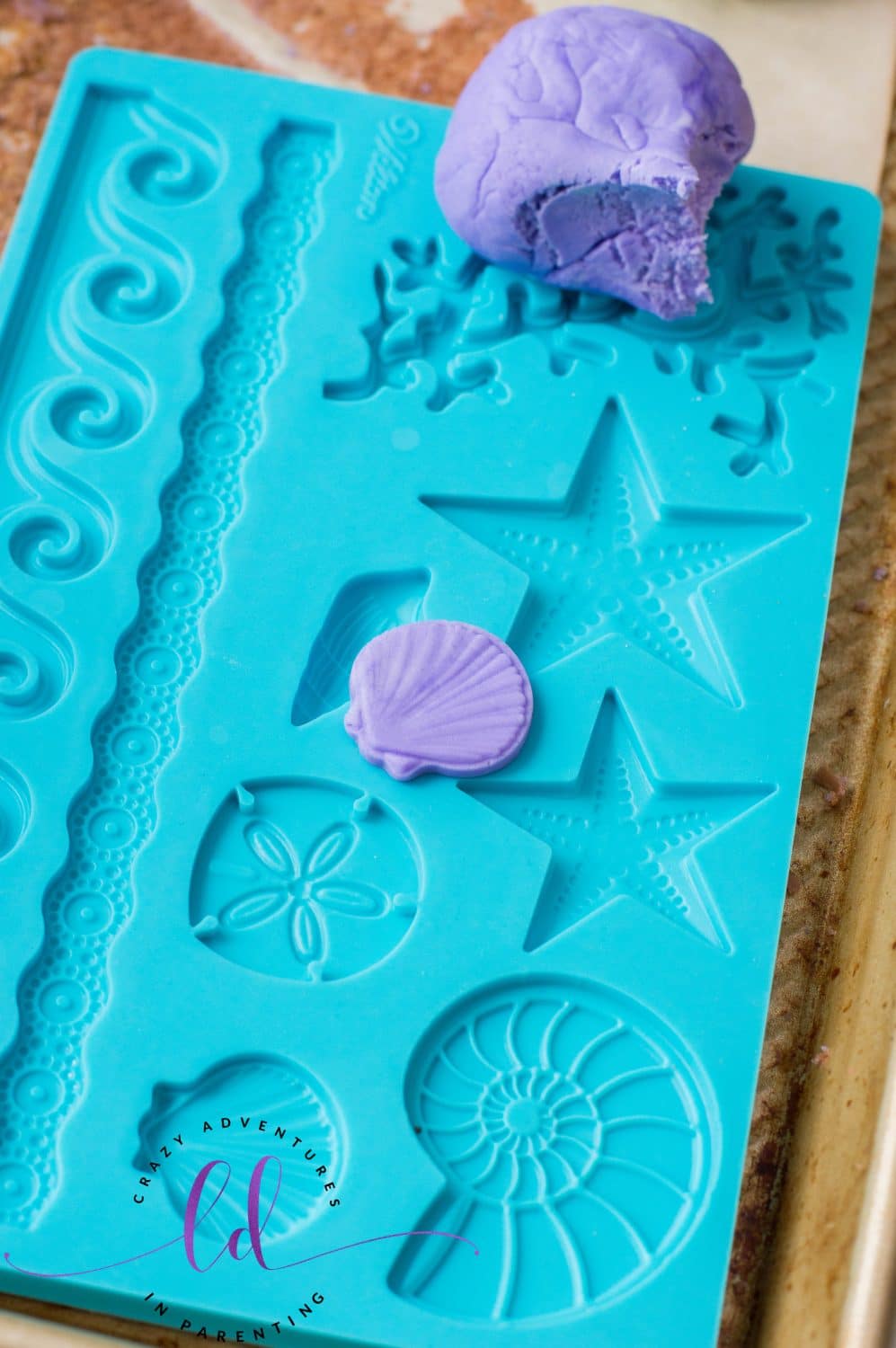 Cut Out Fondant Shapes for Mermaid Mini Cakes