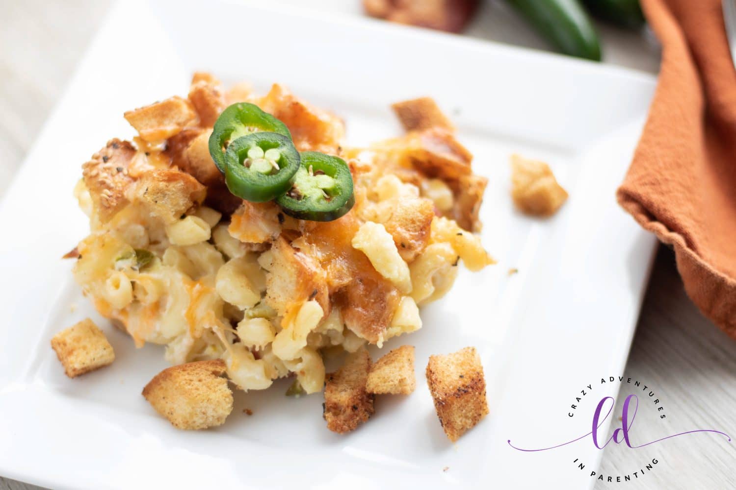 Jalapeño Popper Macaroni and Cheese with Fresh Baked Breadcrumbs