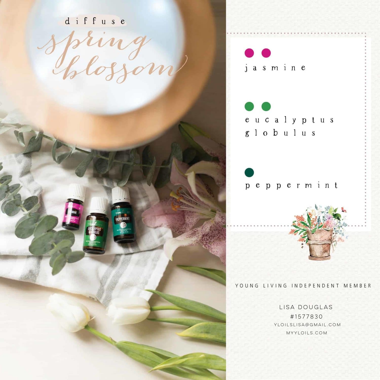 Spring Blossom Young Living DIffuser Recipe