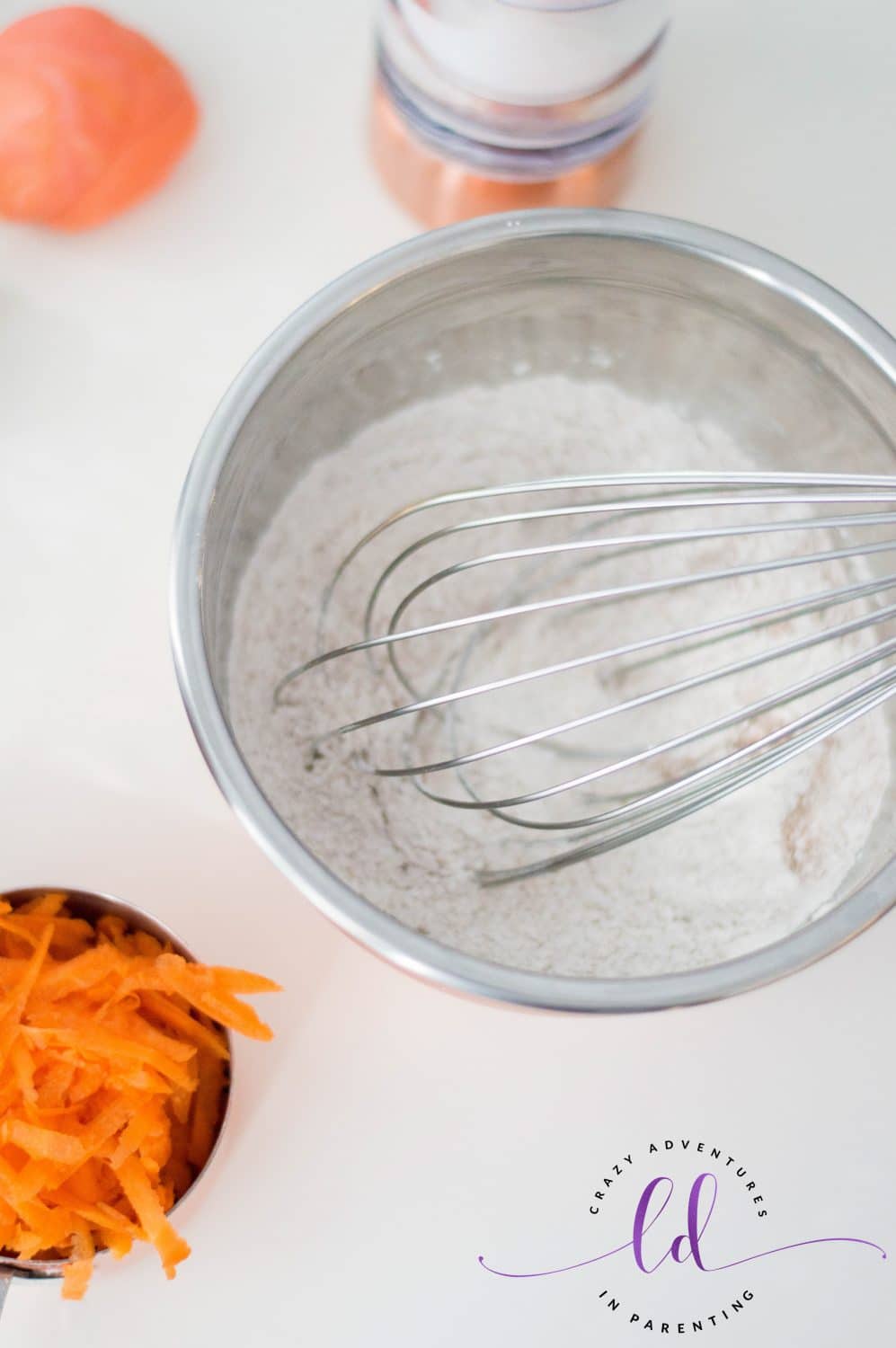 Whisk Dry Ingredients for Carrot Cake Cookies