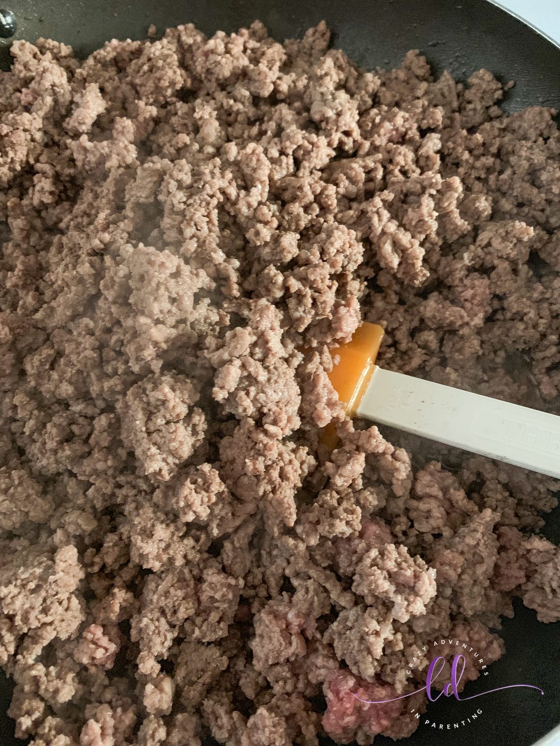 Brown Ground Beef for Best Taco Casserole Recipe