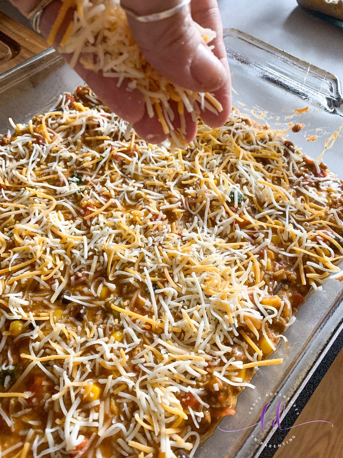 Top with Cheese - Best Taco Casserole Recipe