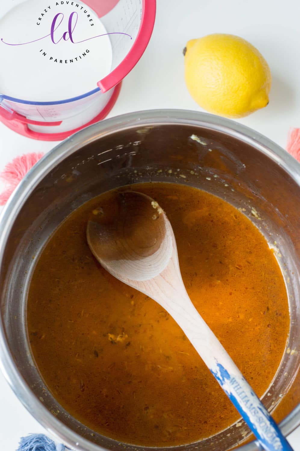 Create the sauce for Instant Pot Lemon Butter Chicken Recipe