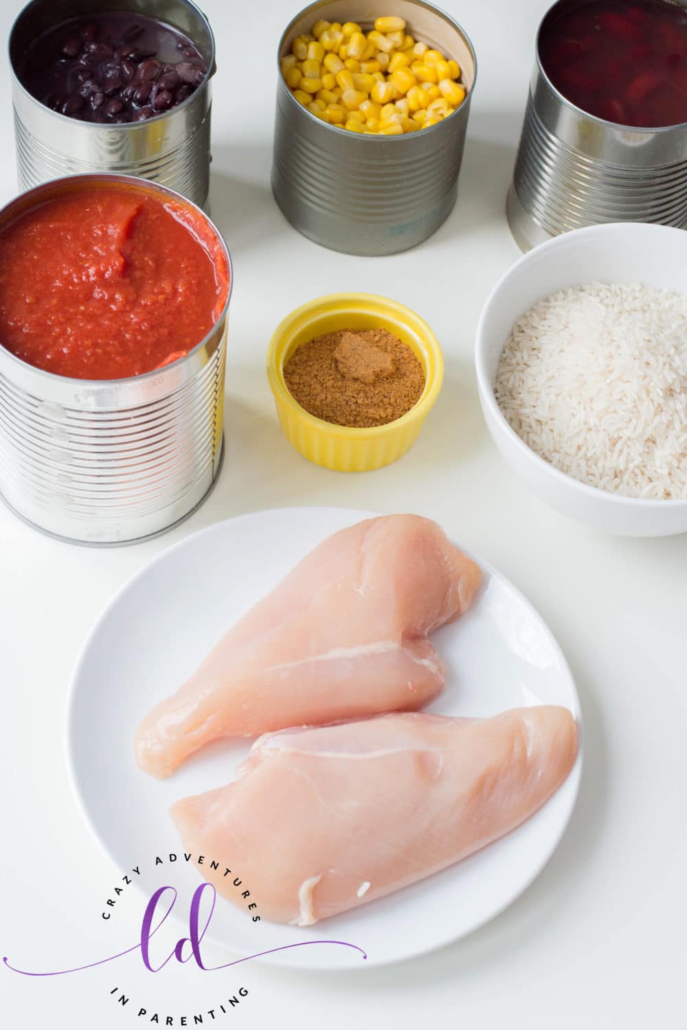 Ingredients to Make Instant Pot Chicken Taco Bowl Recipe