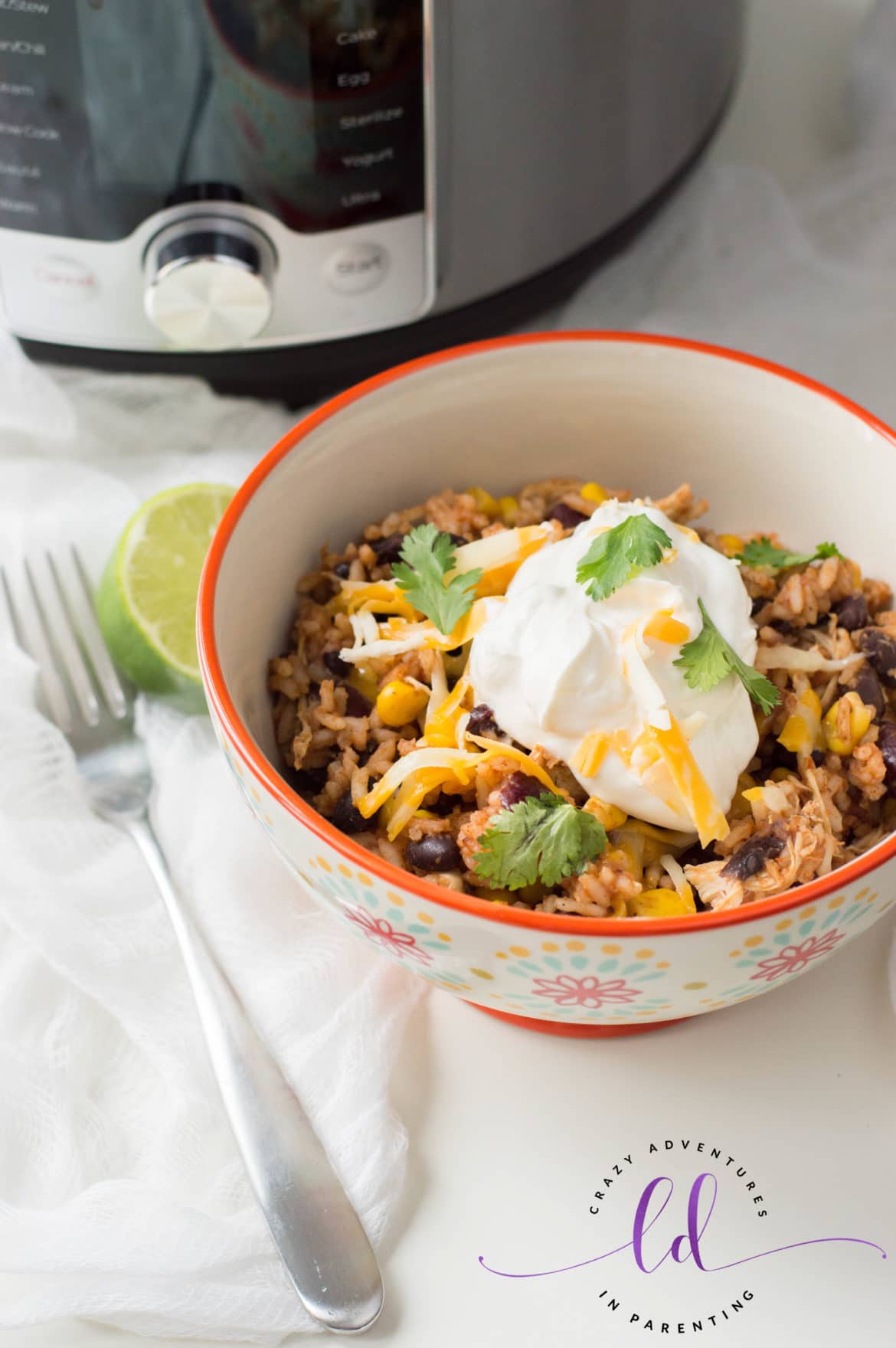 Instant Pot Chicken Taco Bowl Recipe Crazy Adventures in Parenting