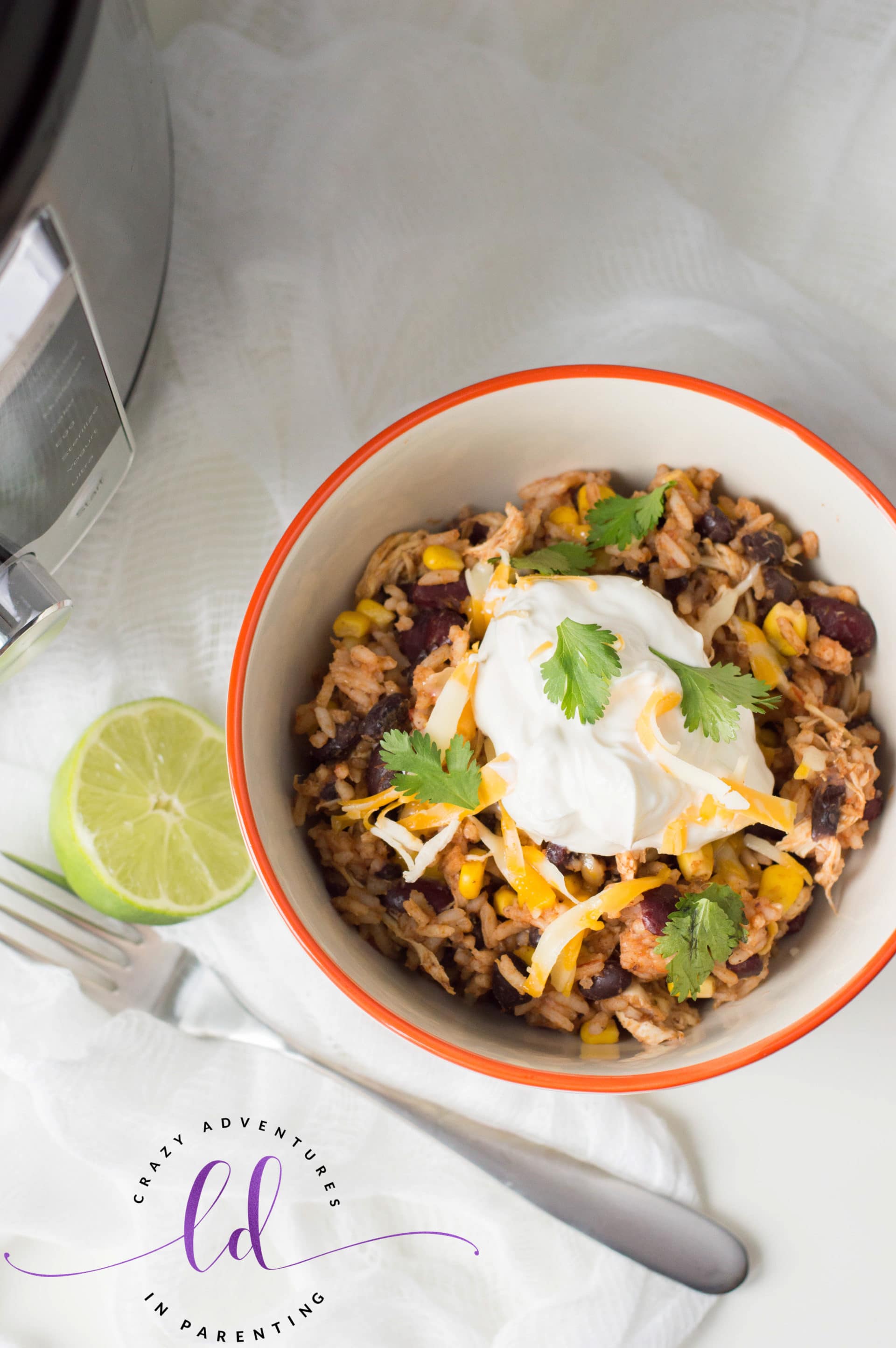 Instant Pot Chicken Taco Bowl Recipe Crazy Adventures in Parenting