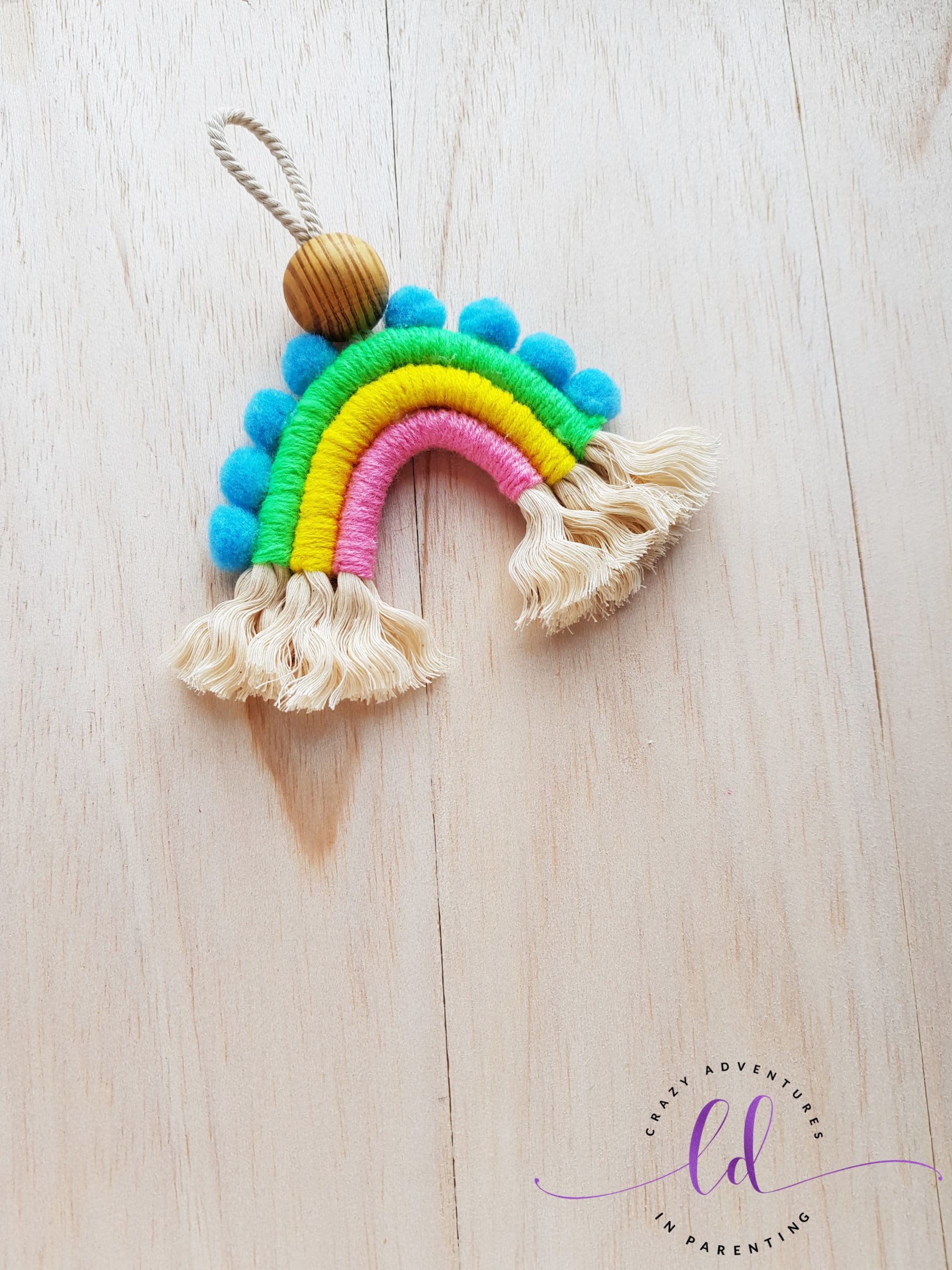 DIY Macramé Rainbow Charm Craft Crazy Adventures in Parenting