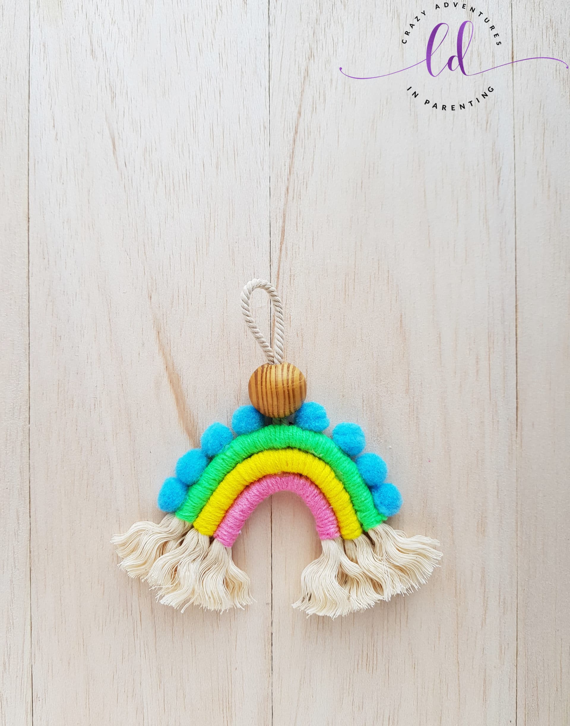 DIY Macramé Rainbow Charm Craft Crazy Adventures in Parenting