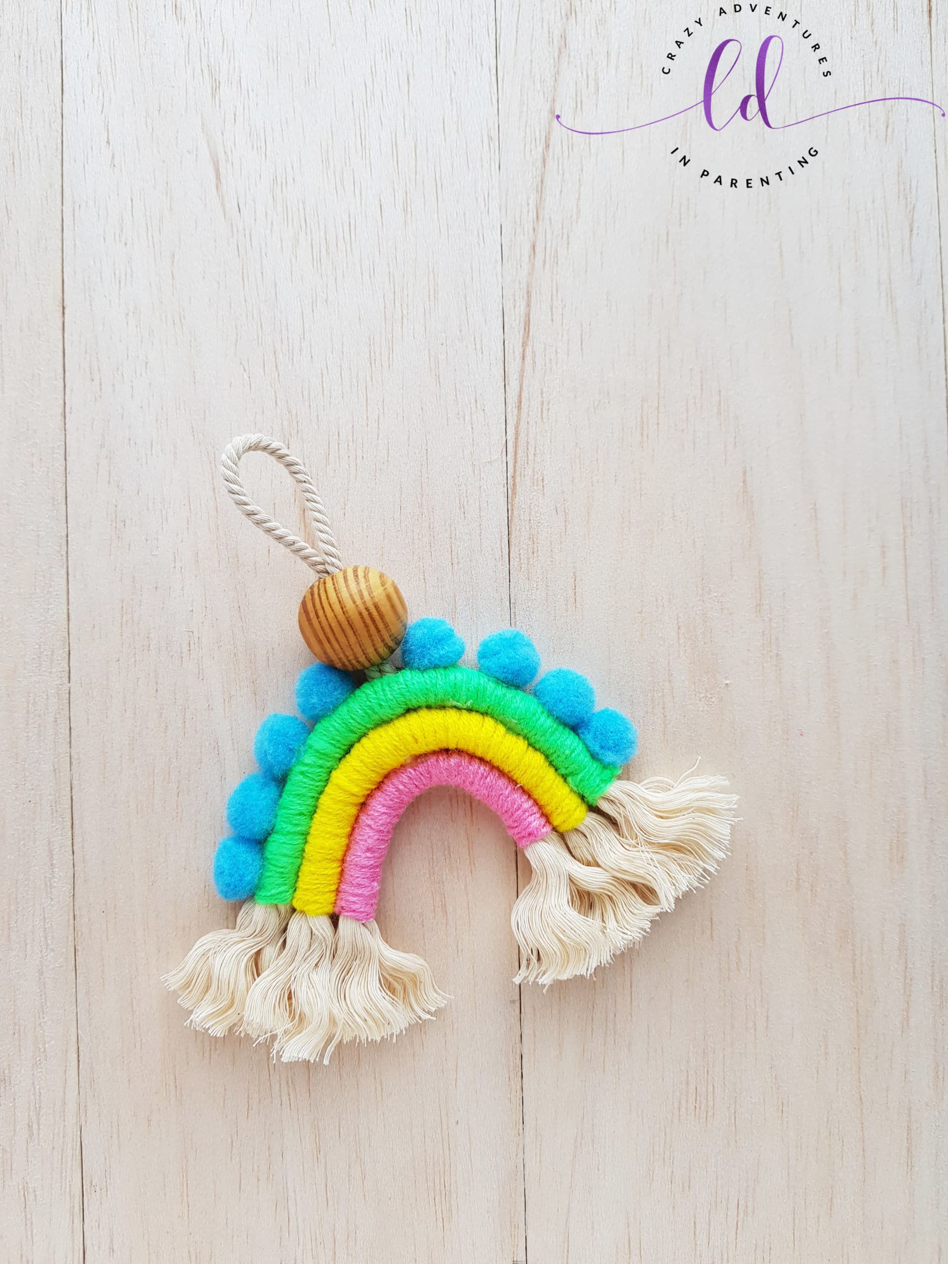 DIY Macramé Rainbow Charm Craft Crazy Adventures in Parenting