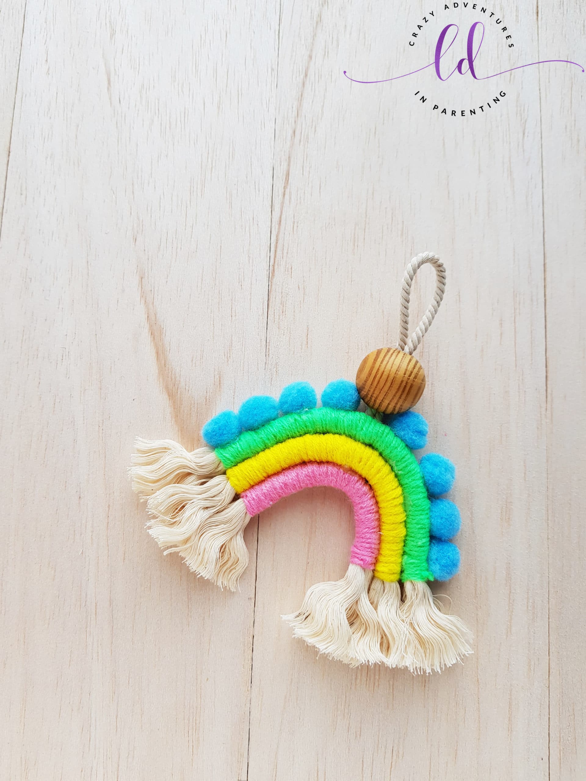 The Hillman Group Macrame Rainbow Keychains