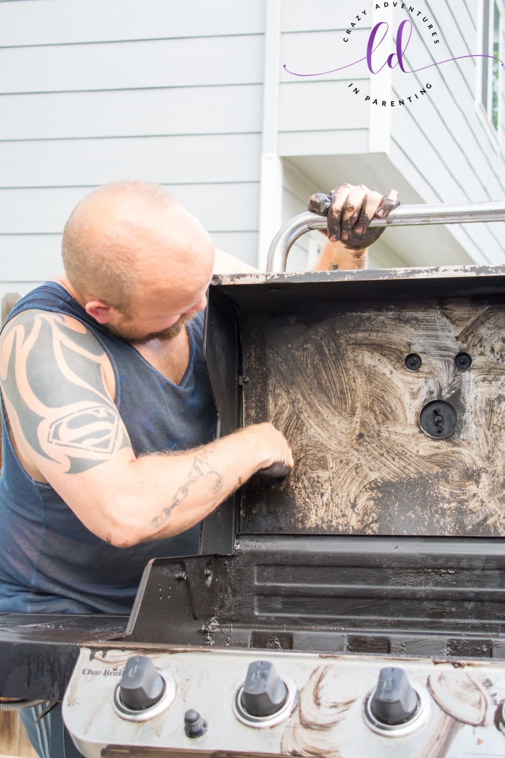 Grill Cleaning Hero with Goo Gone Grill and Grate Cleaner