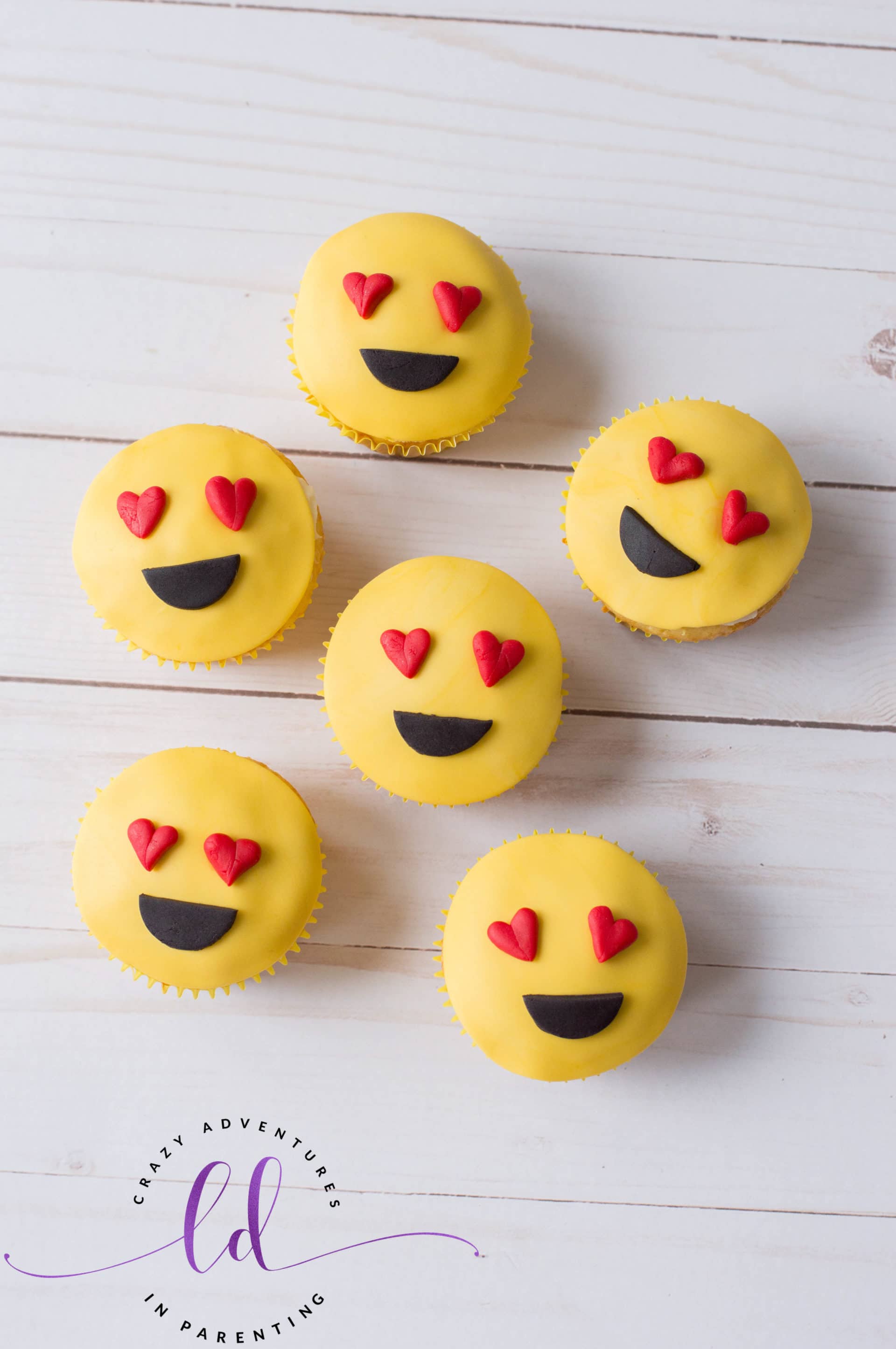 Wink Heart Eye Smiley Face Officially Licensed Cupcake Picks Toppers Set of 6