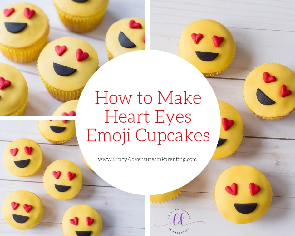 How to Make Heart Eyes Emoji Cupcakes