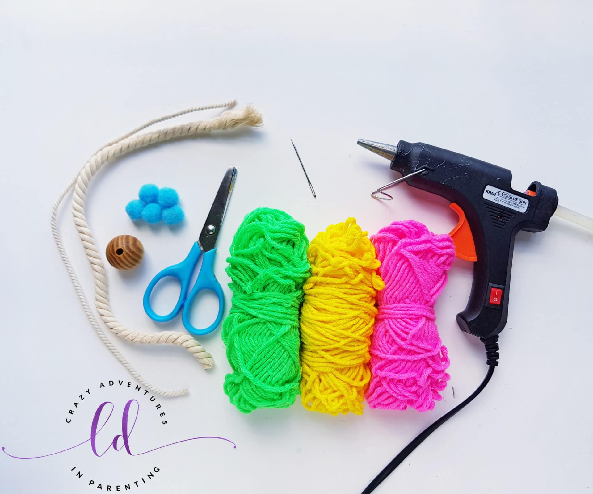 DIY Macramé Rainbow Charm Craft | Crazy Adventures in Parenting