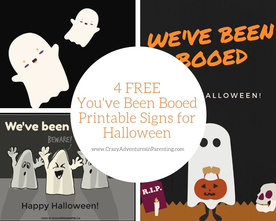 4 FREE You've Been Boo'ed Printable Signs for Halloween