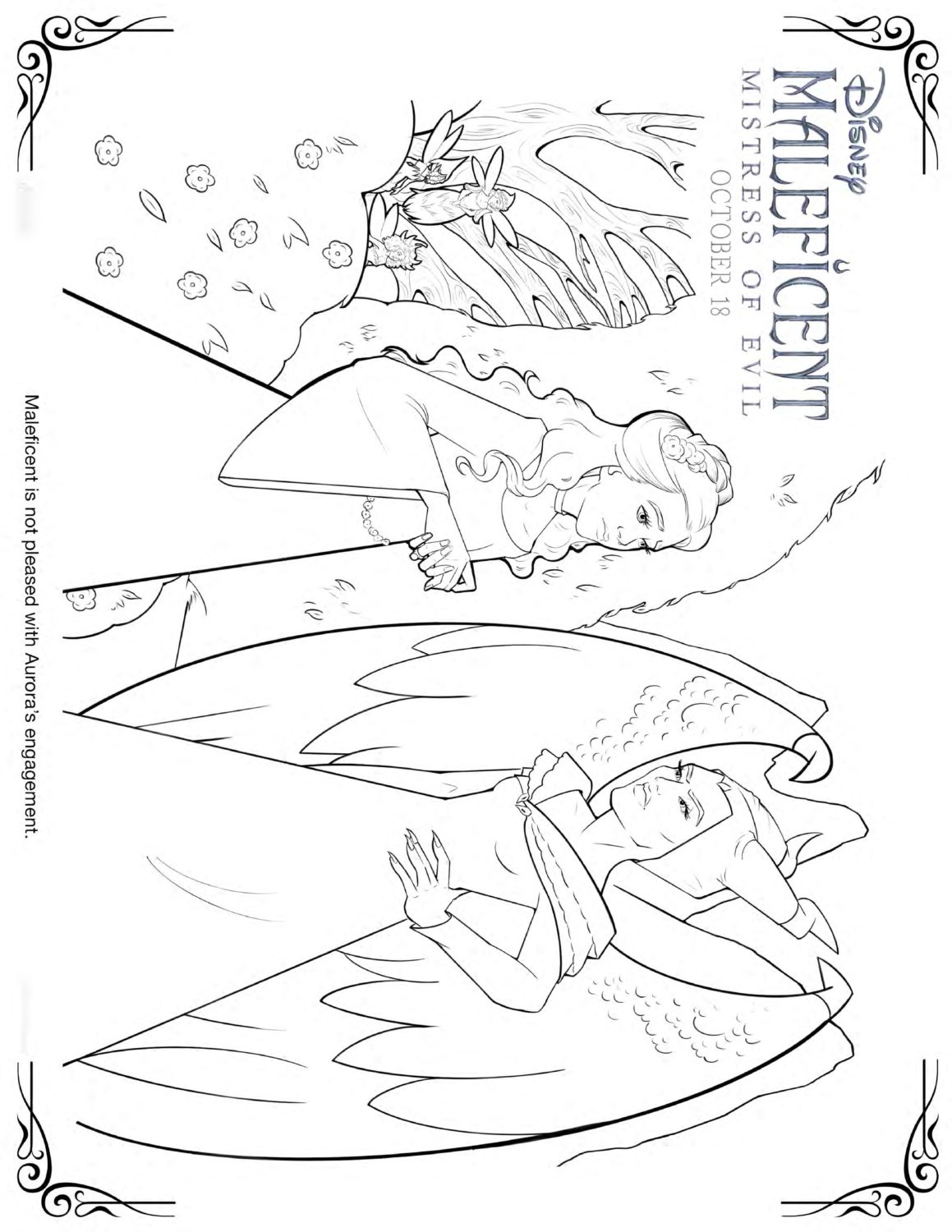 Maleficent 2 Angry Coloring Pages and Activity Sheets