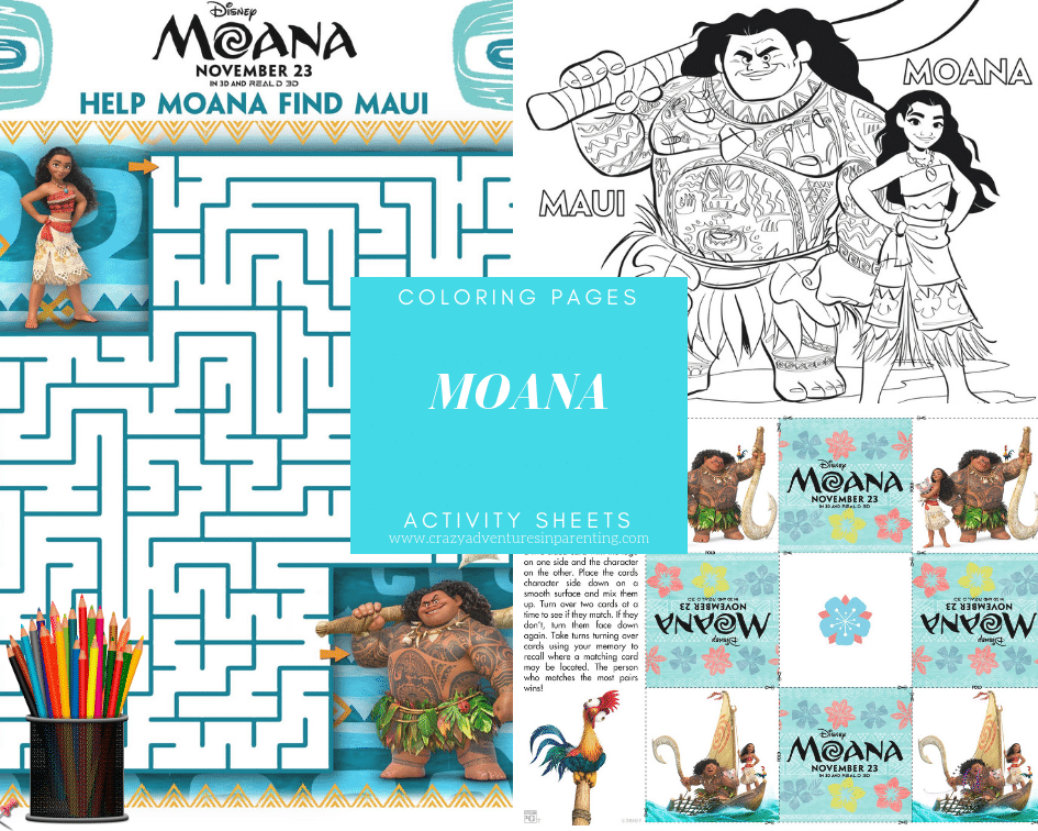 Moana Coloring Pages and Activity Sheets to Print