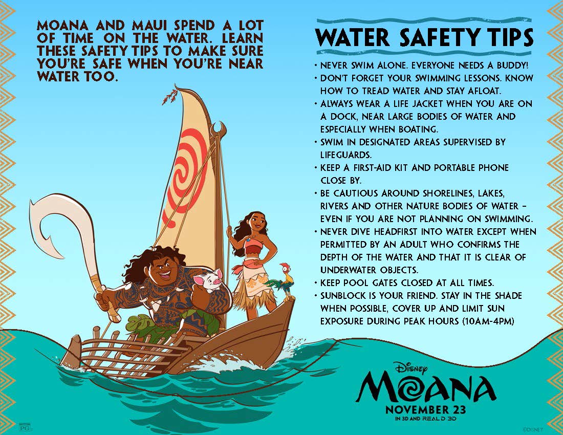 Moana Water Safety Tips