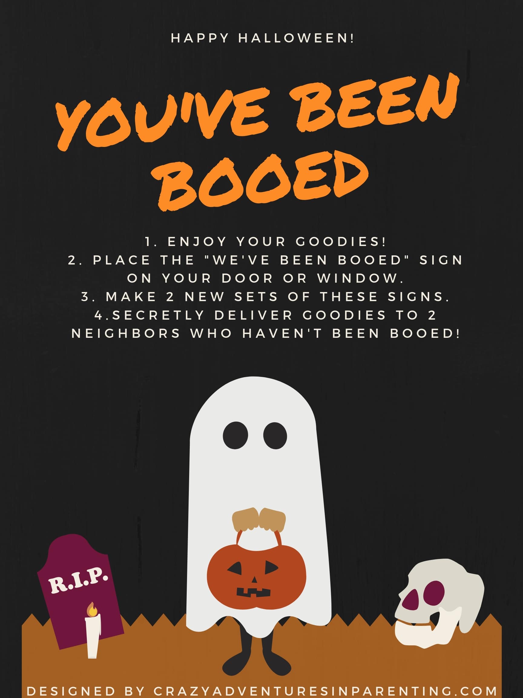 4 FREE Printable You've Been BOOed Signs Crazy Adventures in Parenting