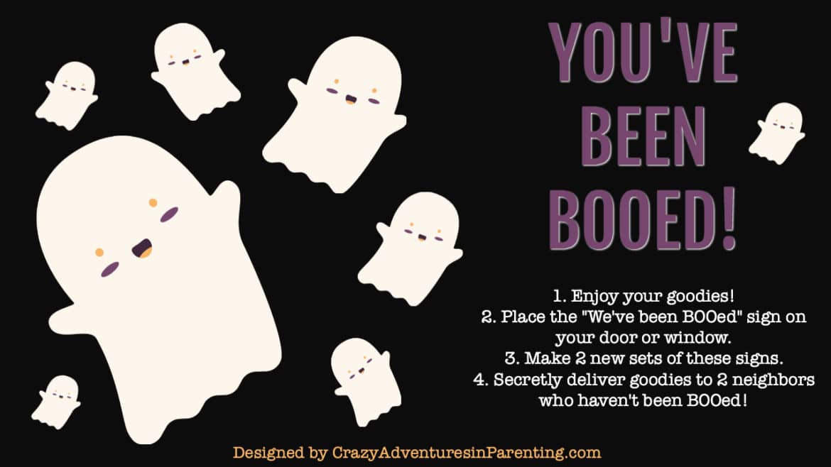 4 FREE Printable You've Been BOOed Signs | Crazy Adventures in Parenting