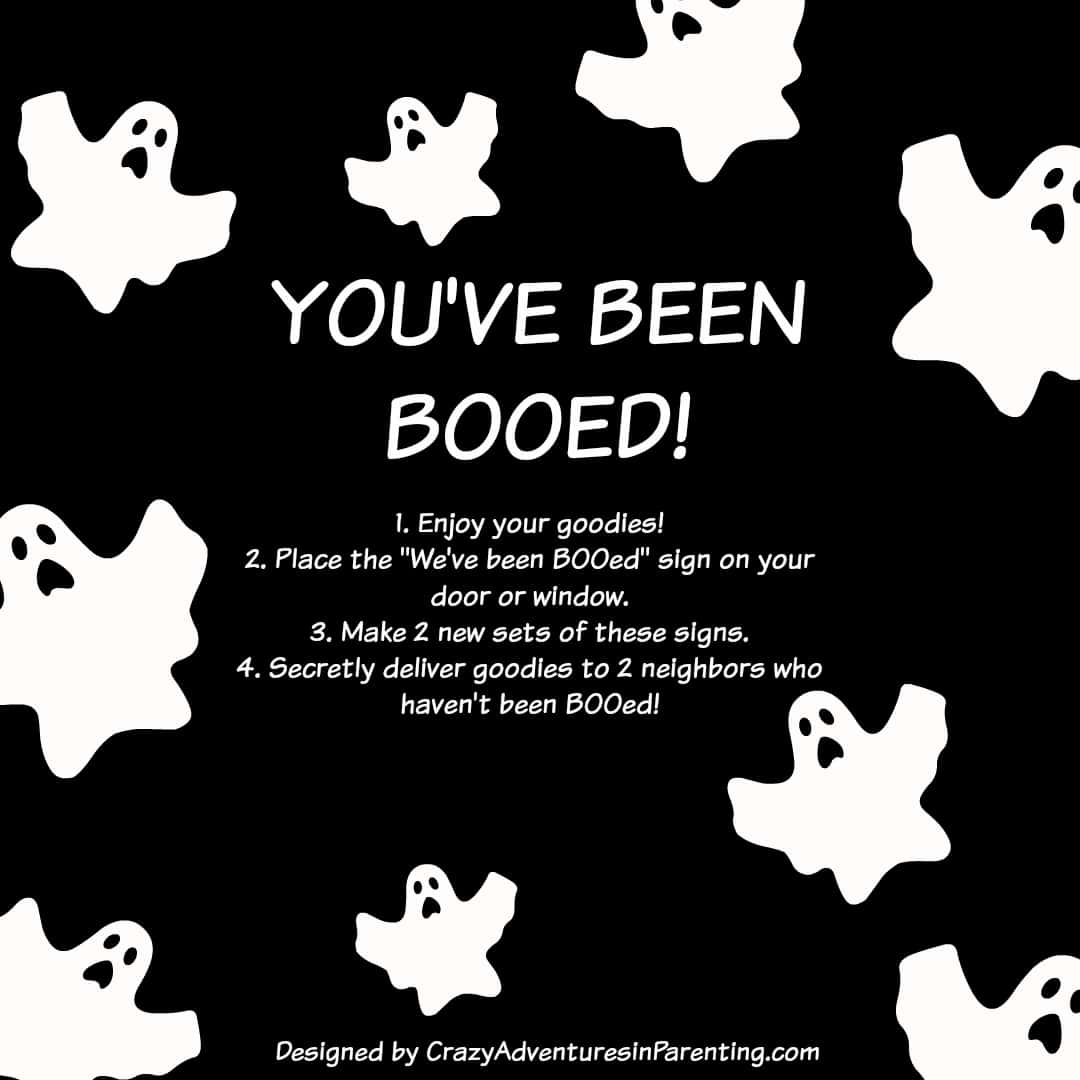 4 FREE Printable You've Been BOOed Signs Crazy Adventures in Parenting