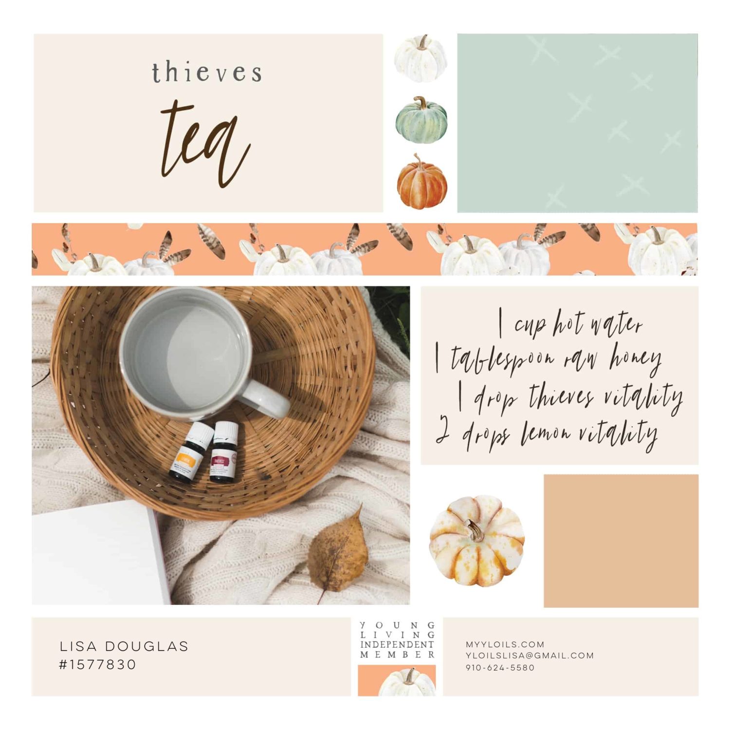 DIY Thieves Tea Young Living Fall Diffuser Recipe