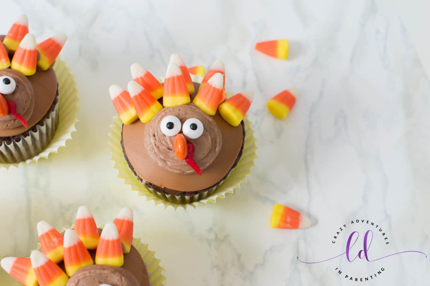 Decorated Turkey Cupcakes Recipe