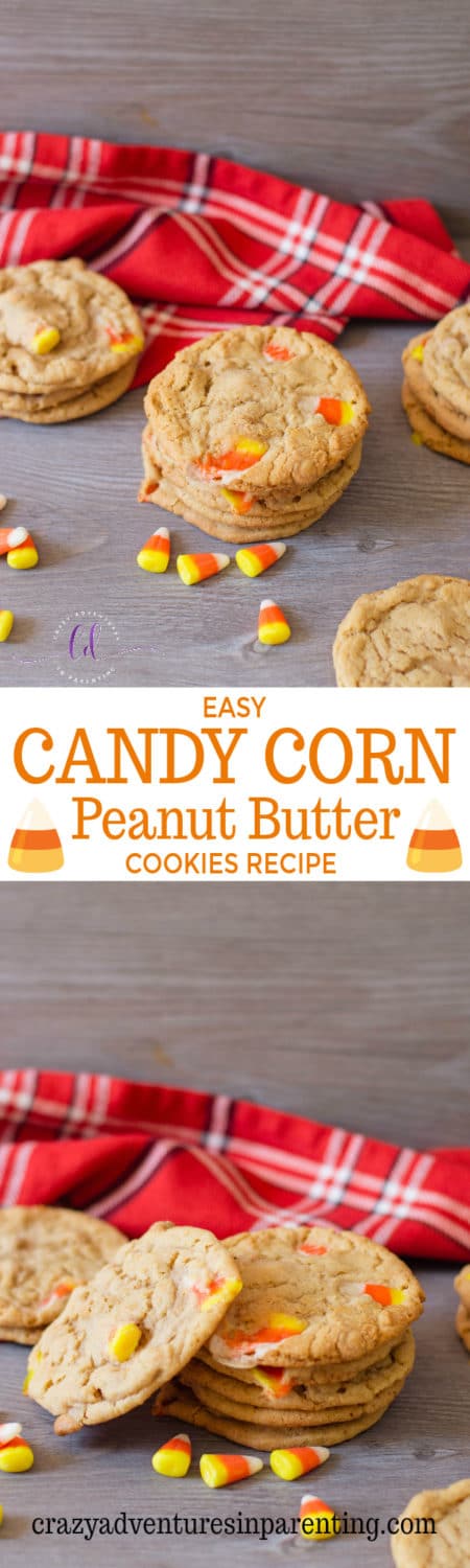 Easy Candy Corn Peanut Butter Cookies Recipe