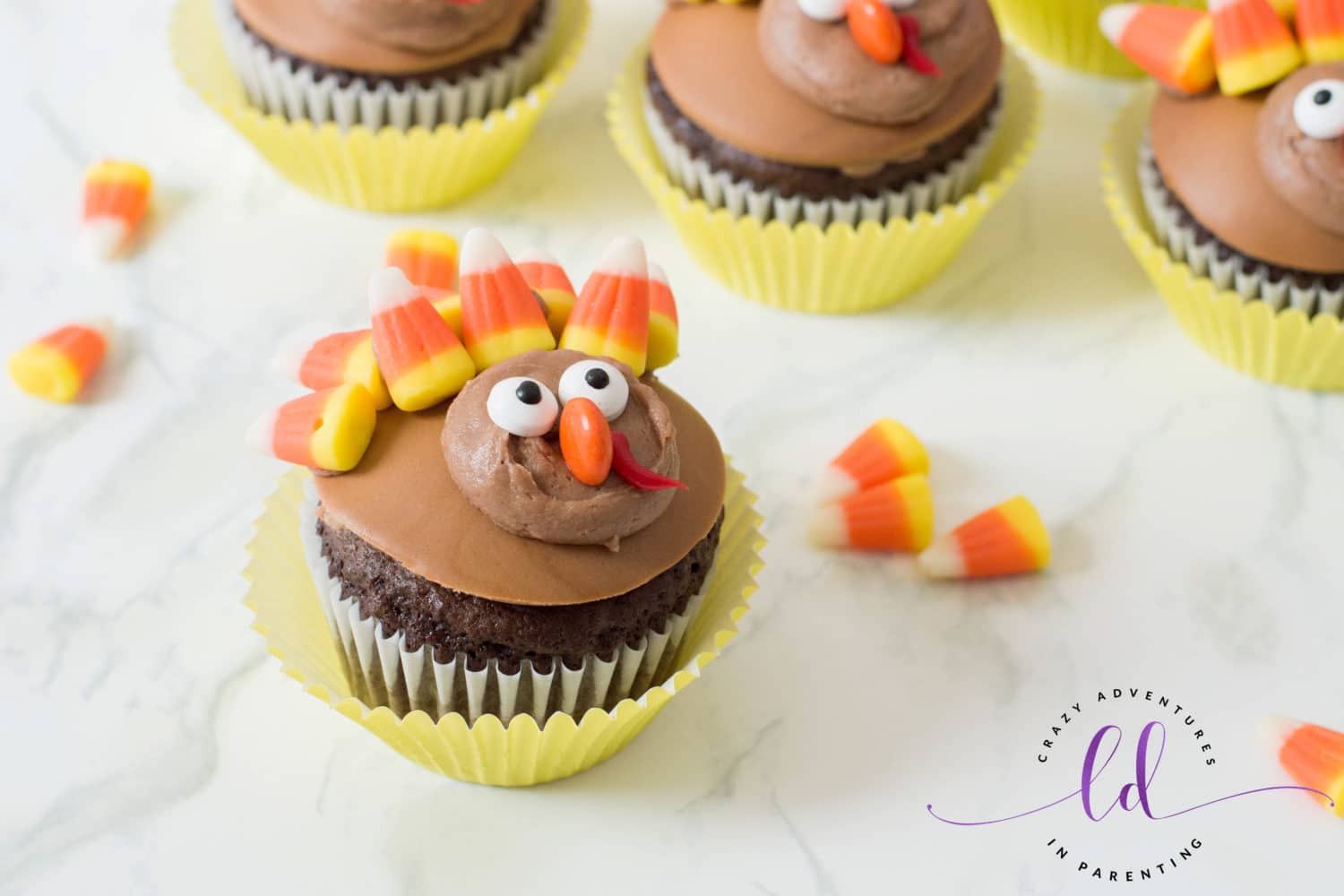 Easy to Decorate Turkey Cupcakes Recipe for Kids