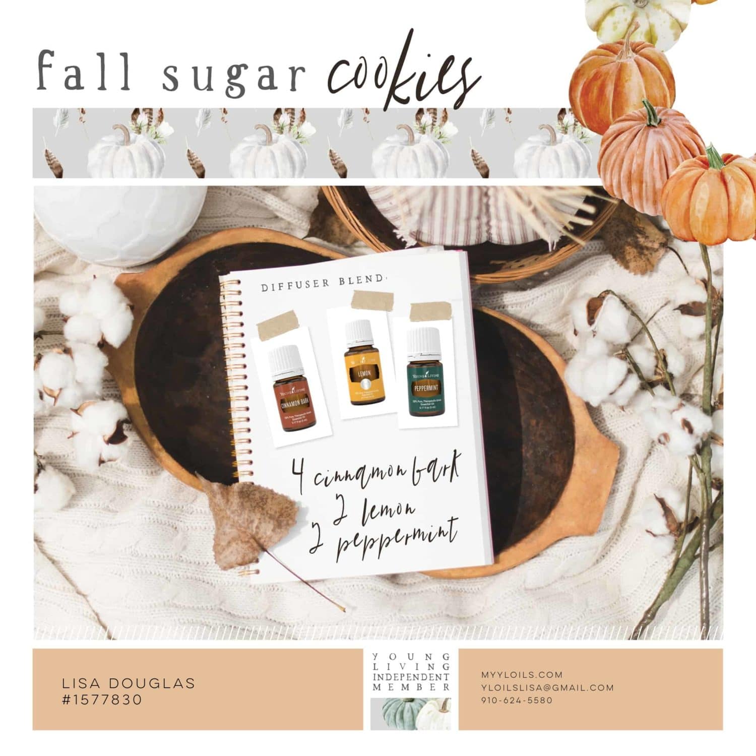 Young Living Essential Oils - Fall diffusing combos for my diffuser.