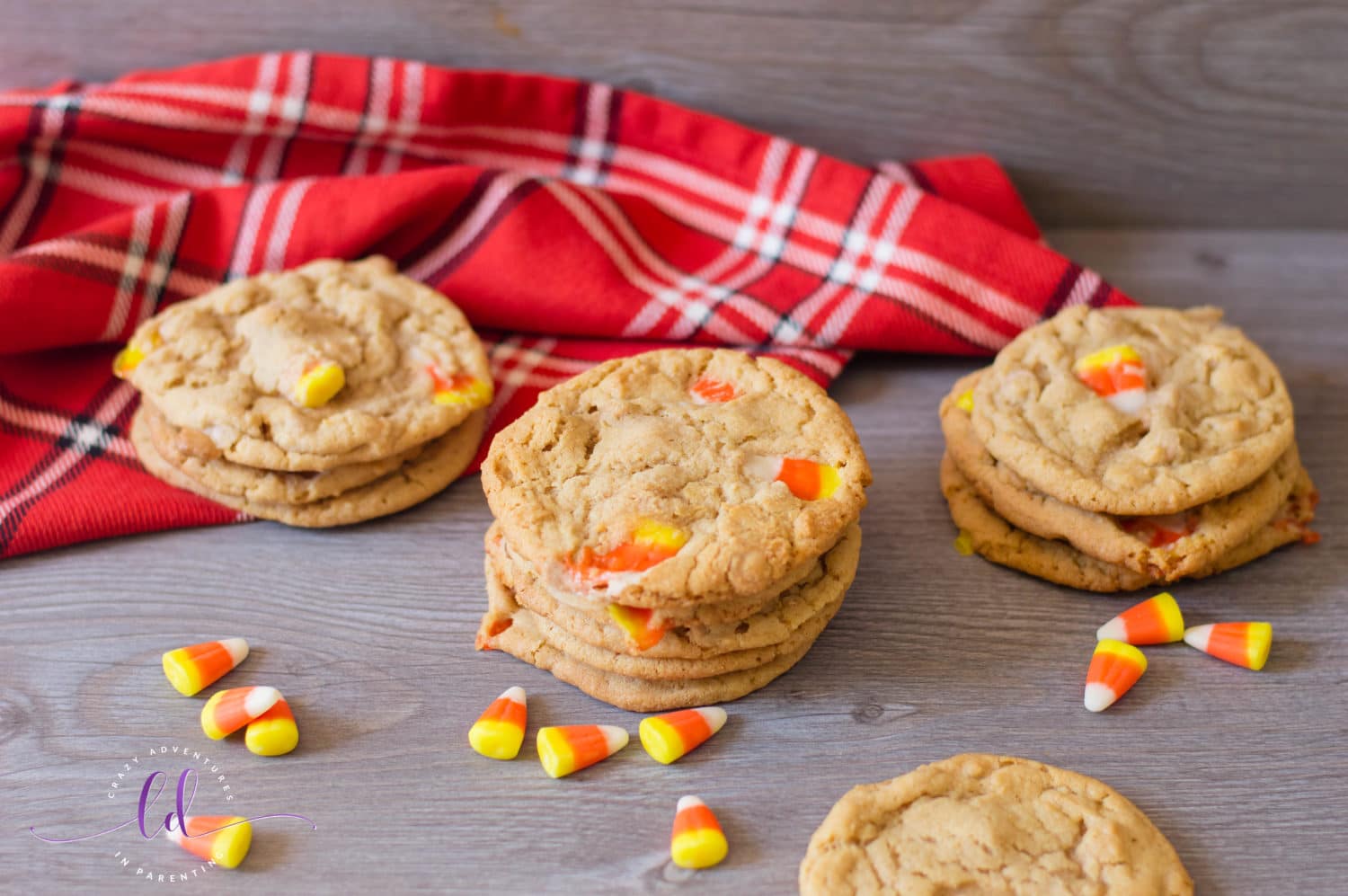Freshly Baked Candy Corn Peanut Butter Cookies