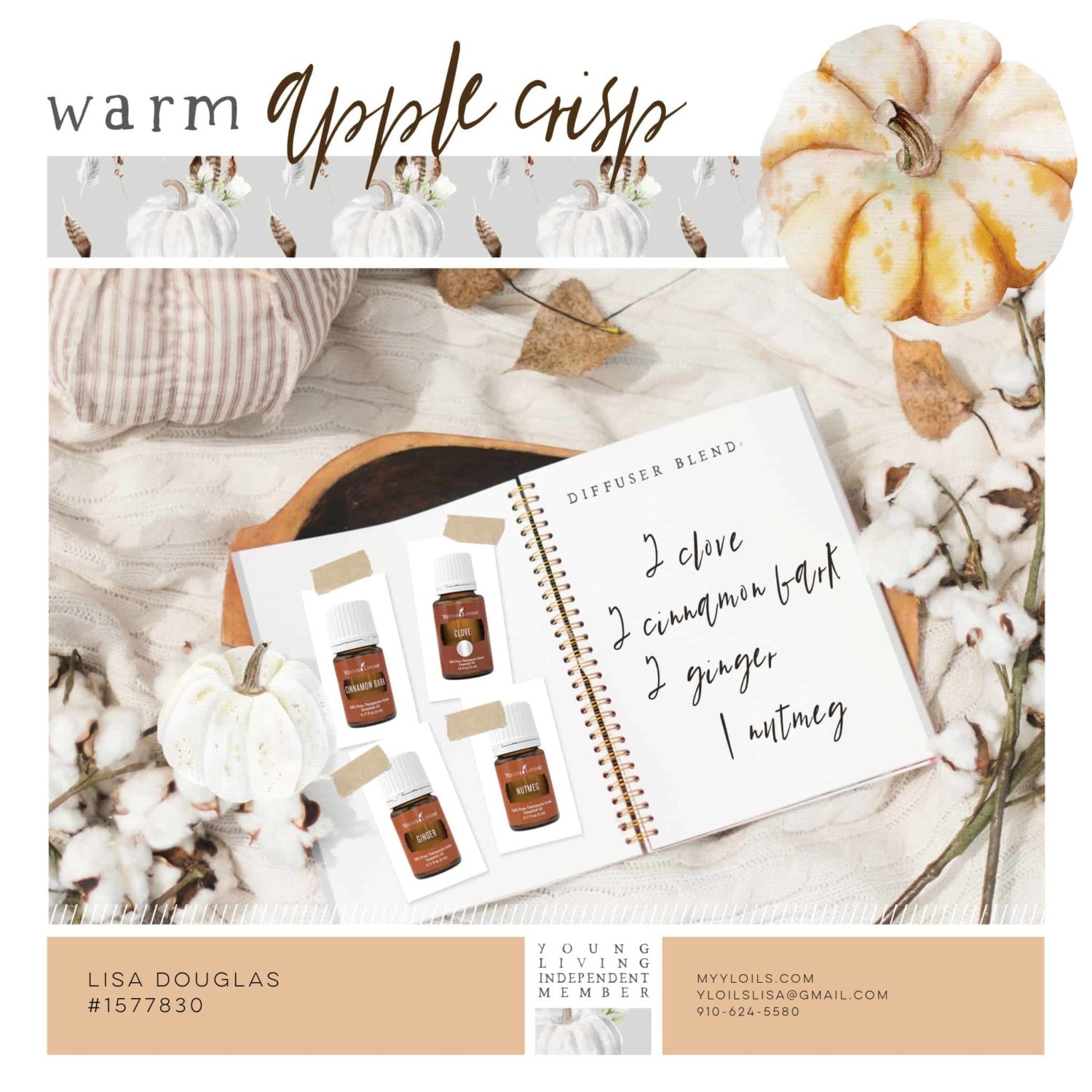 Warm Apple Crisp Young Living Fall Diffuser Recipe