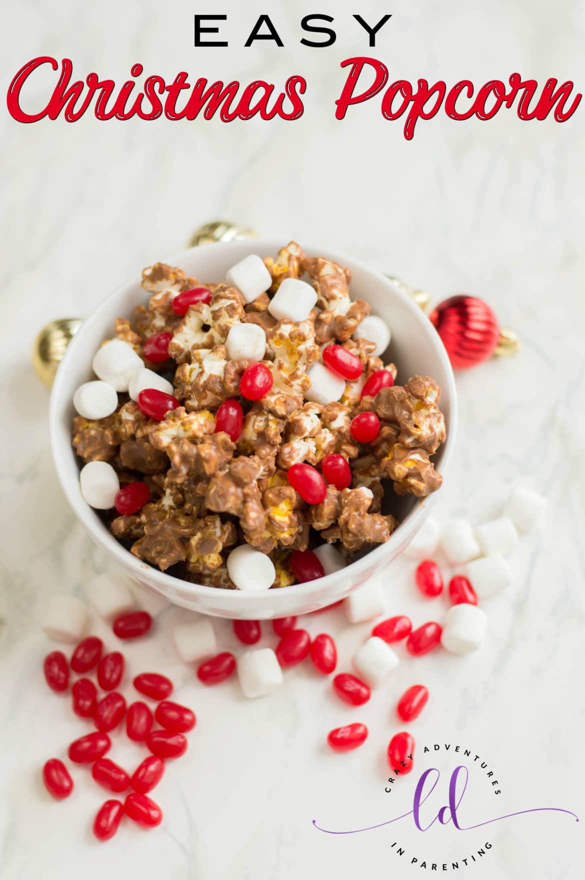 Easy Christmas Popcorn Recipe for Holidays | Crazy Adventures in Parenting