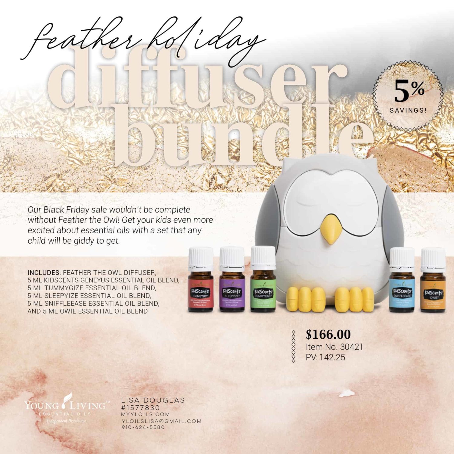 Young Living Feather Holiday Diffuser Bundle Black Friday 2019
