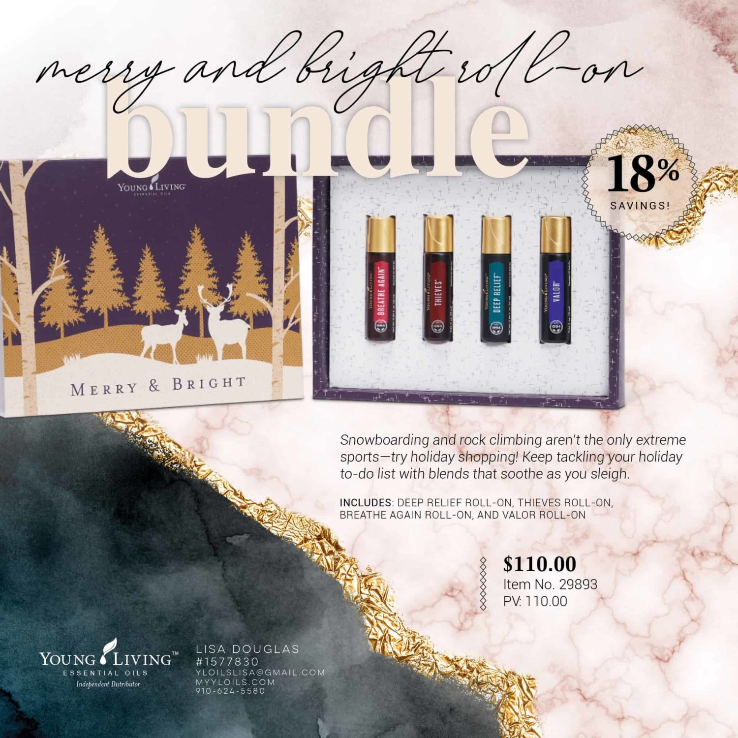 Young Living Merry and Bright Roll-On Bundle Black Friday 2019