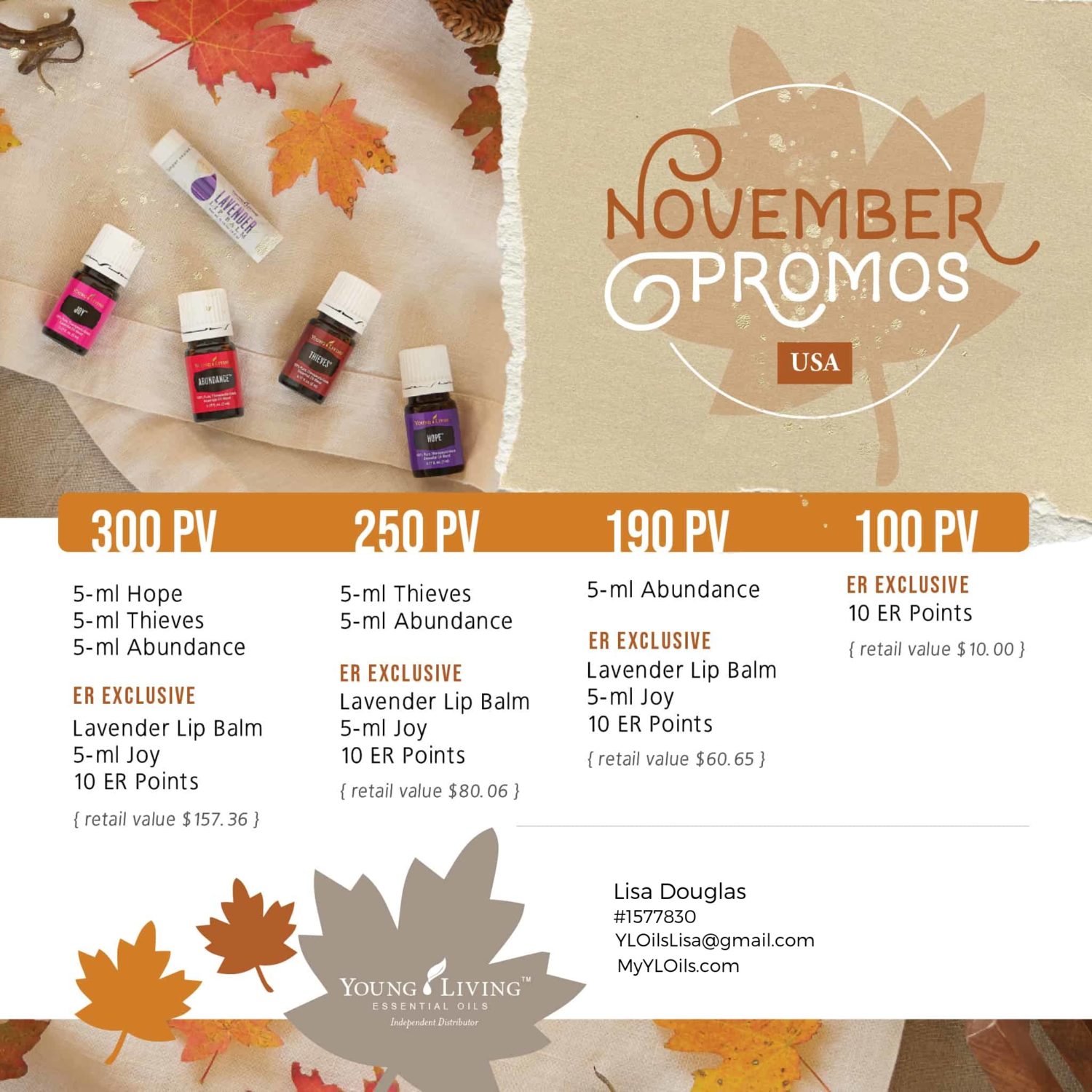 Young Living November 2019 Promotion