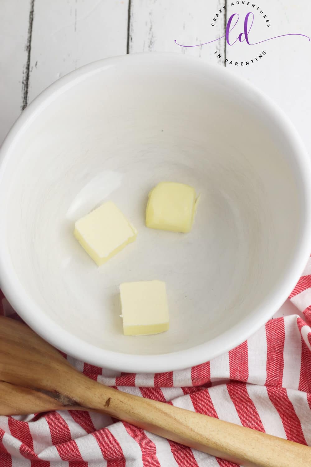 Microwave Butter in a Bowl to Make Elf on the Shelf Cereal Treats