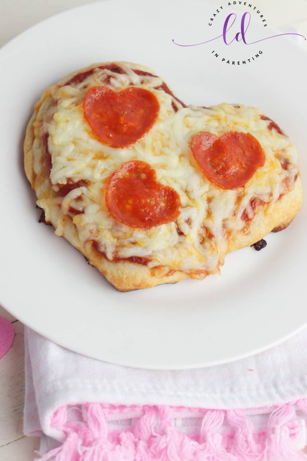 Cute Heart-Shaped Pizza for Valentine's Day