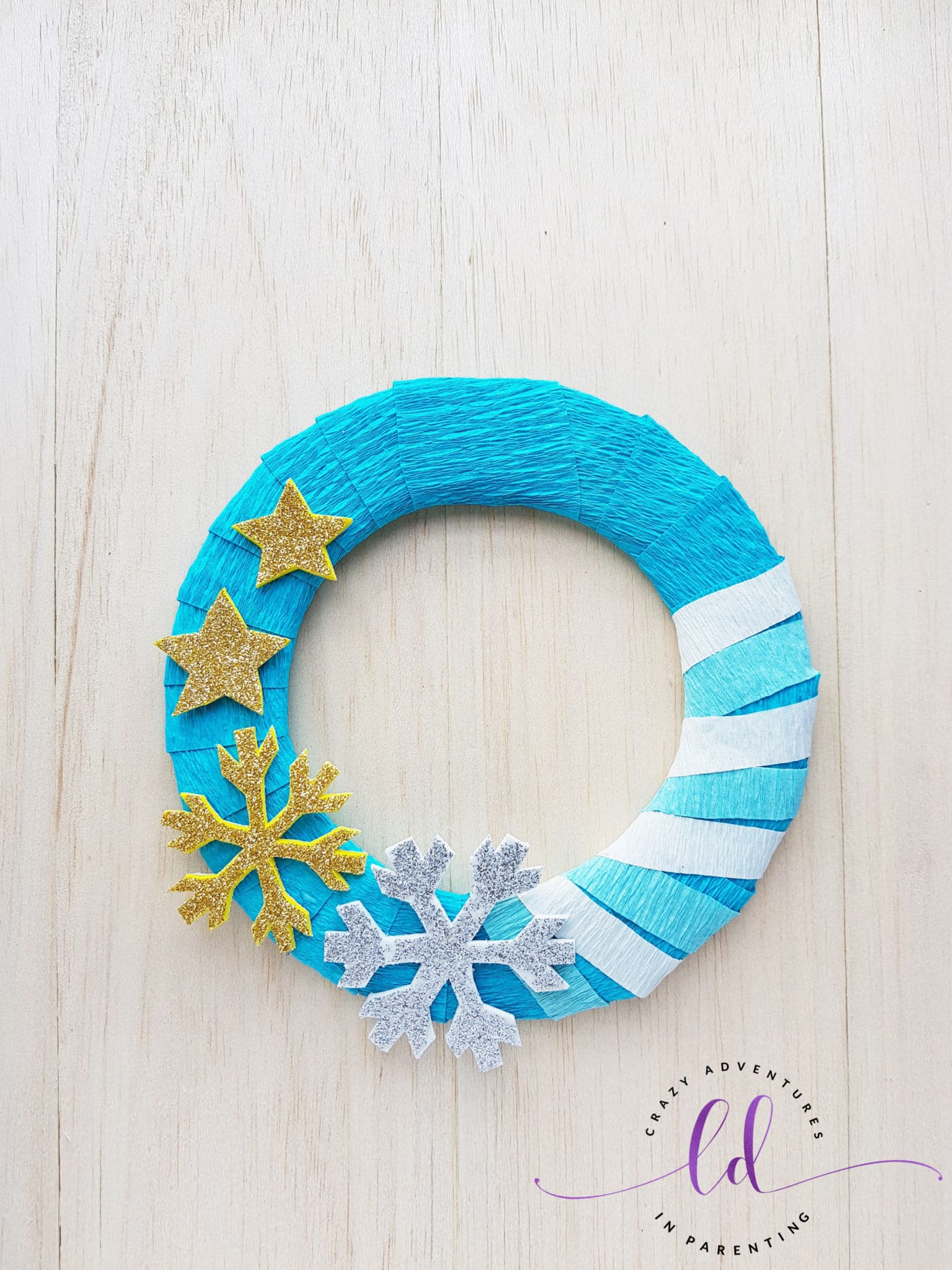 Easy Frozen Wreath Craft Tutorial | Crazy Adventures in Parenting