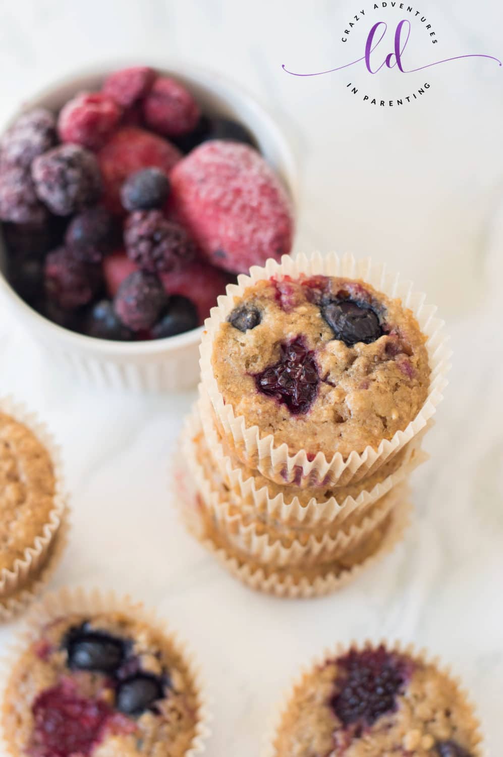 Healthy Berry Muffins using Mixed Berries
