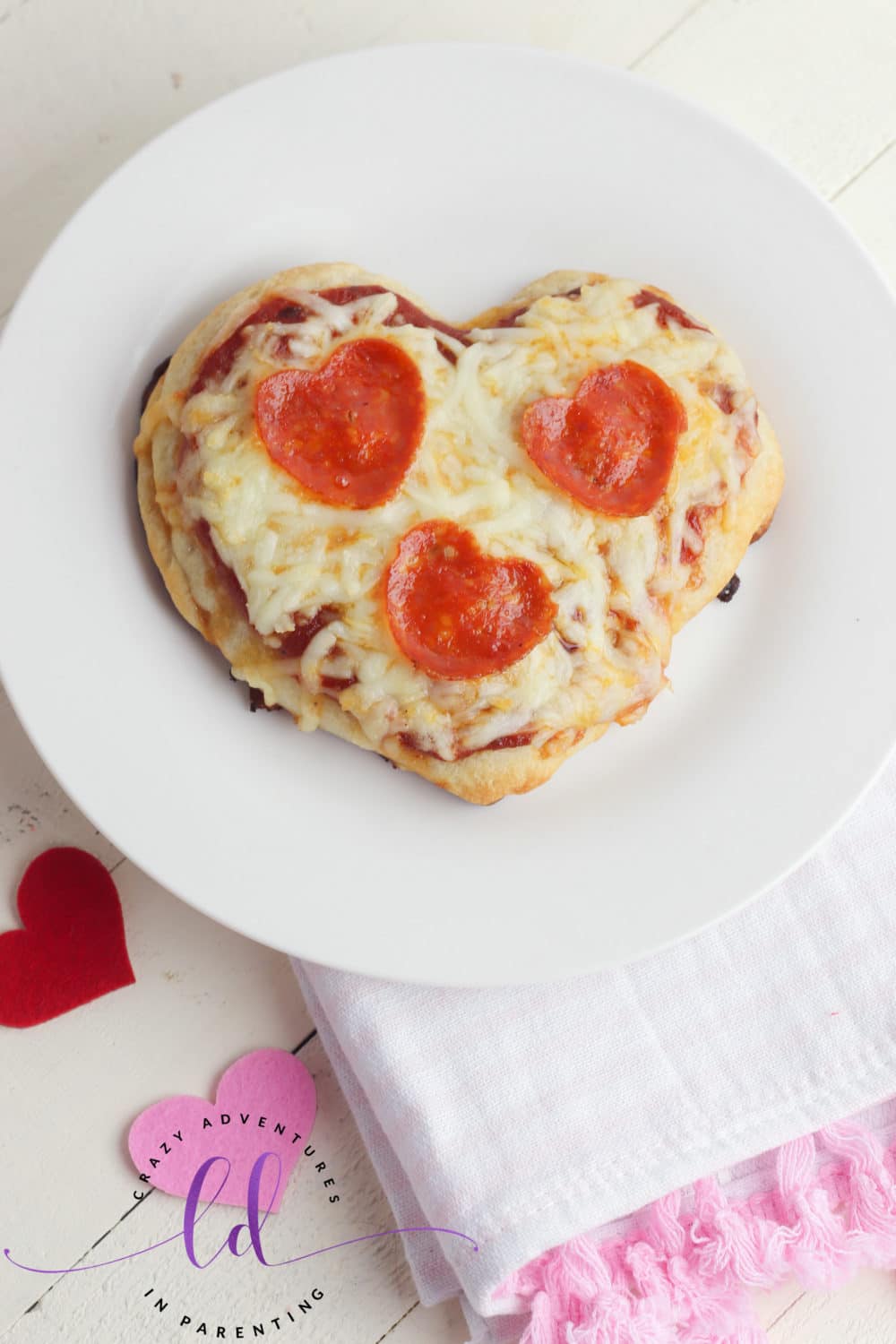 Single Heart-Shaped Pizza for Valentine's Day