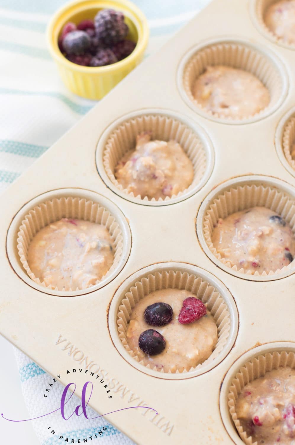 Top Muffin Batter with More Berries Before Baking Healthy Berry Muffins