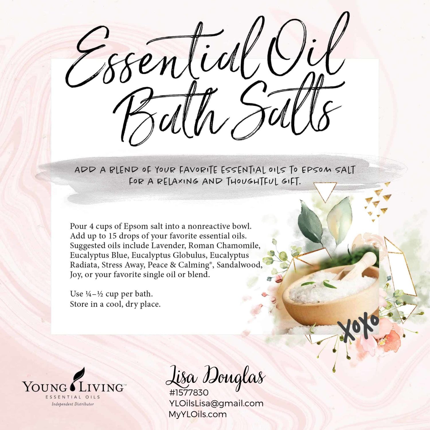 Valentine's Day Essential Oils Gift Guide - Bath Salts